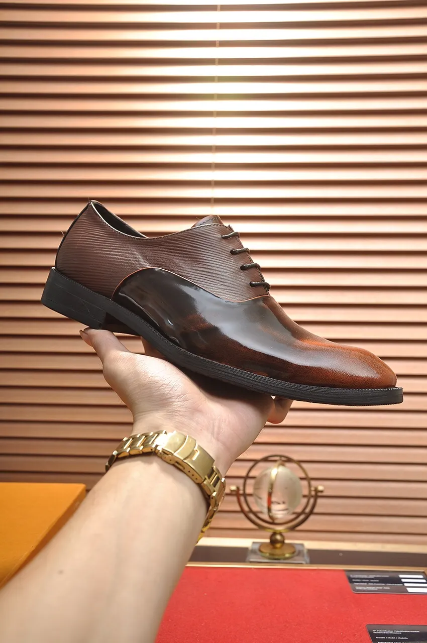 Men's shoes💰460💶【LOUIS VUITTON】(sheepskin lining) new cowhide LV formal shoes🎩🎩❗️🆘made one to one at the counter🎩original quality, imported cowhide upper➕full sheepskin lining➕original rubber outsole, {high quality visible}👣Size: 38-45 (45 custom-made)